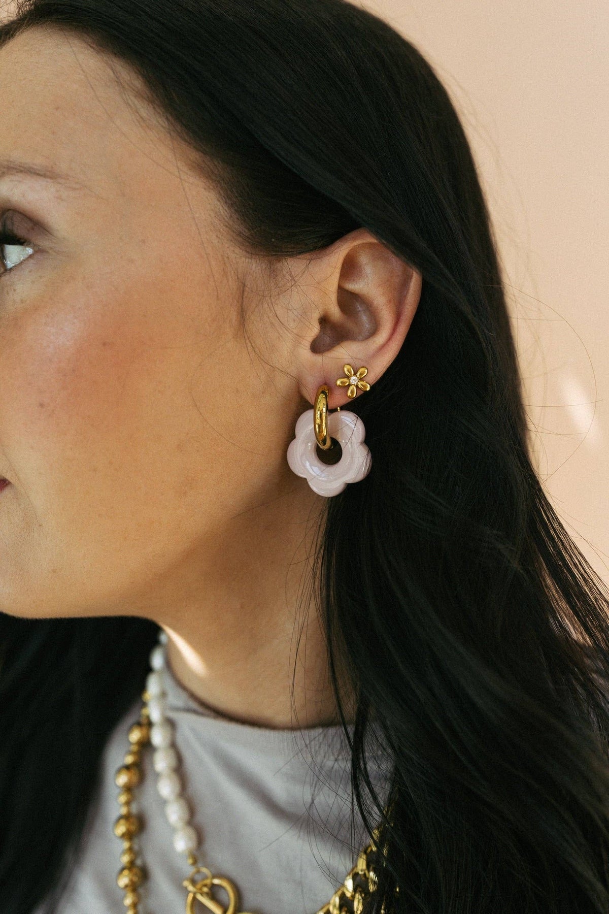 Color Me Daisy Hoop Earrings