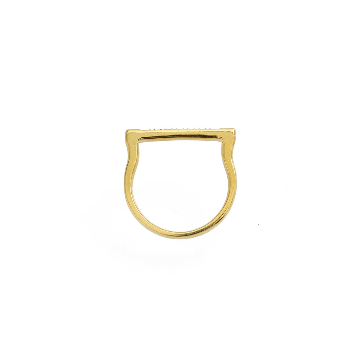 Waterproof Gold Tennis Bar Ring