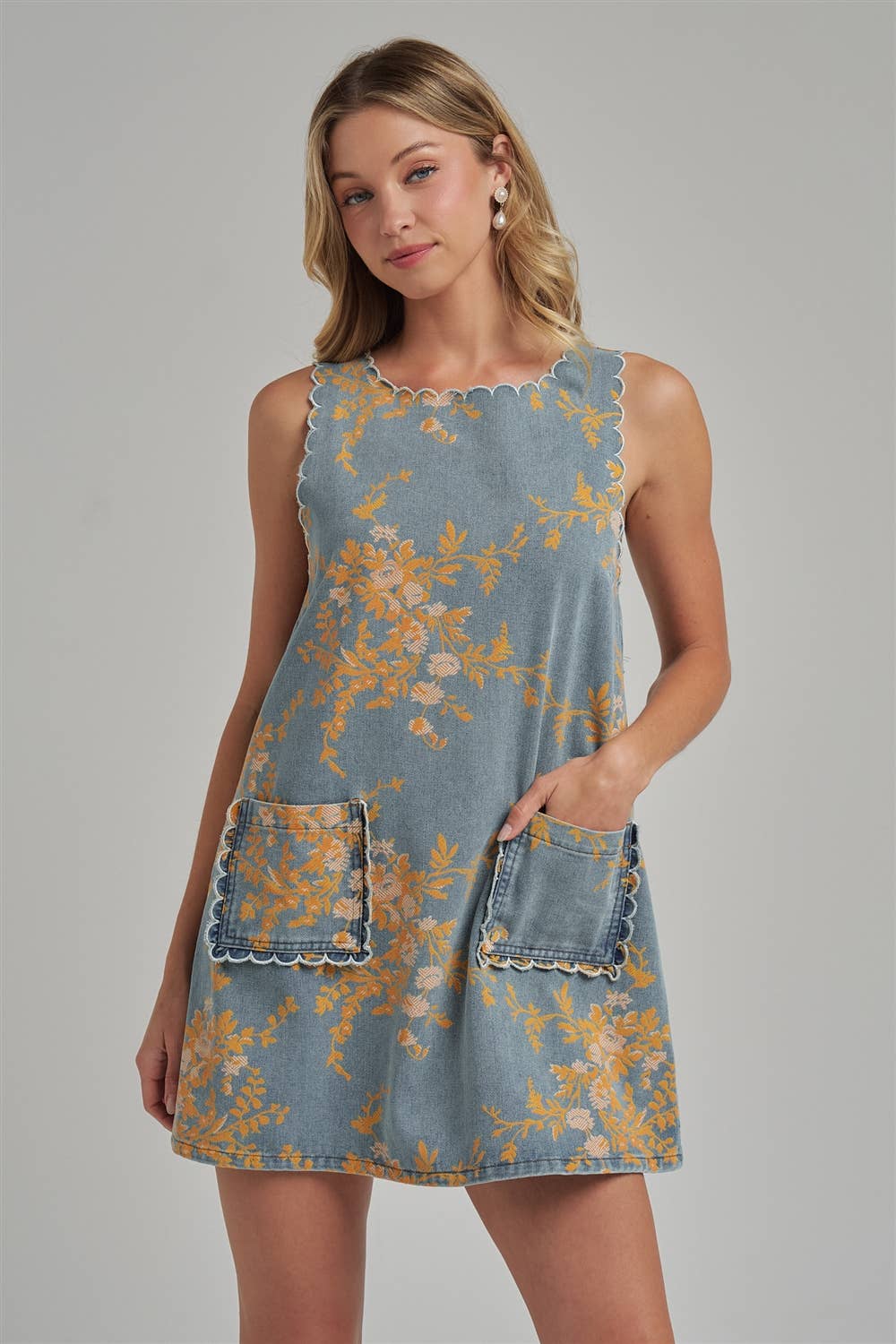 Floral Denim Dress