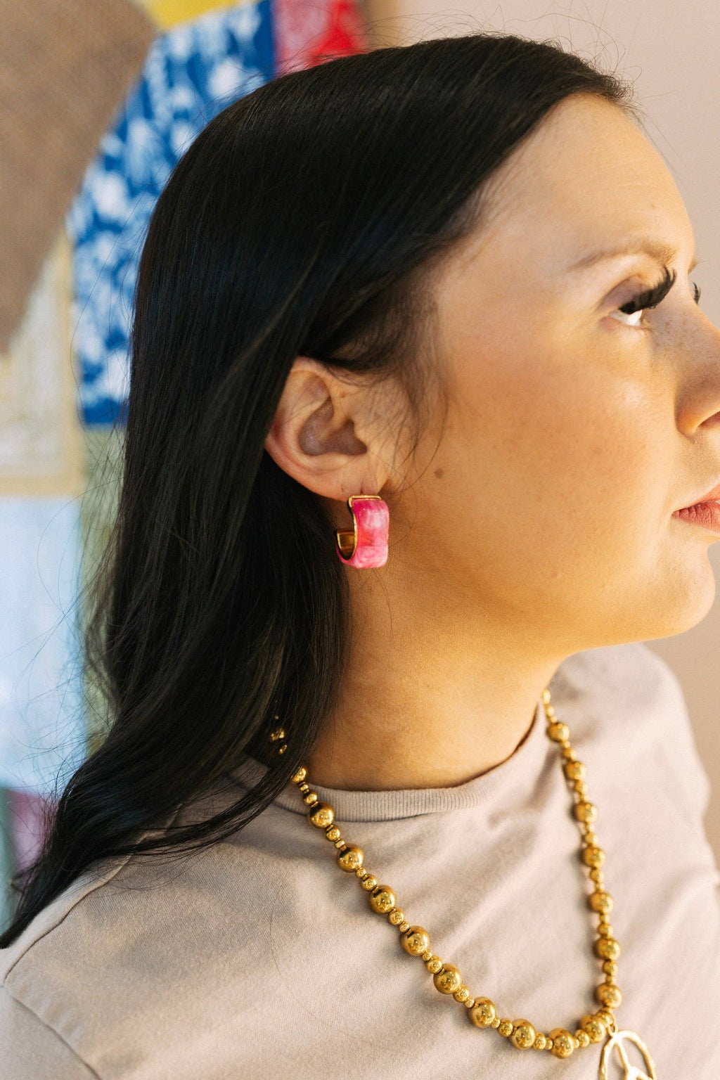 Color Coded Hoop Earrings