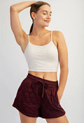 Cozy Quilted Drawstring Shorts