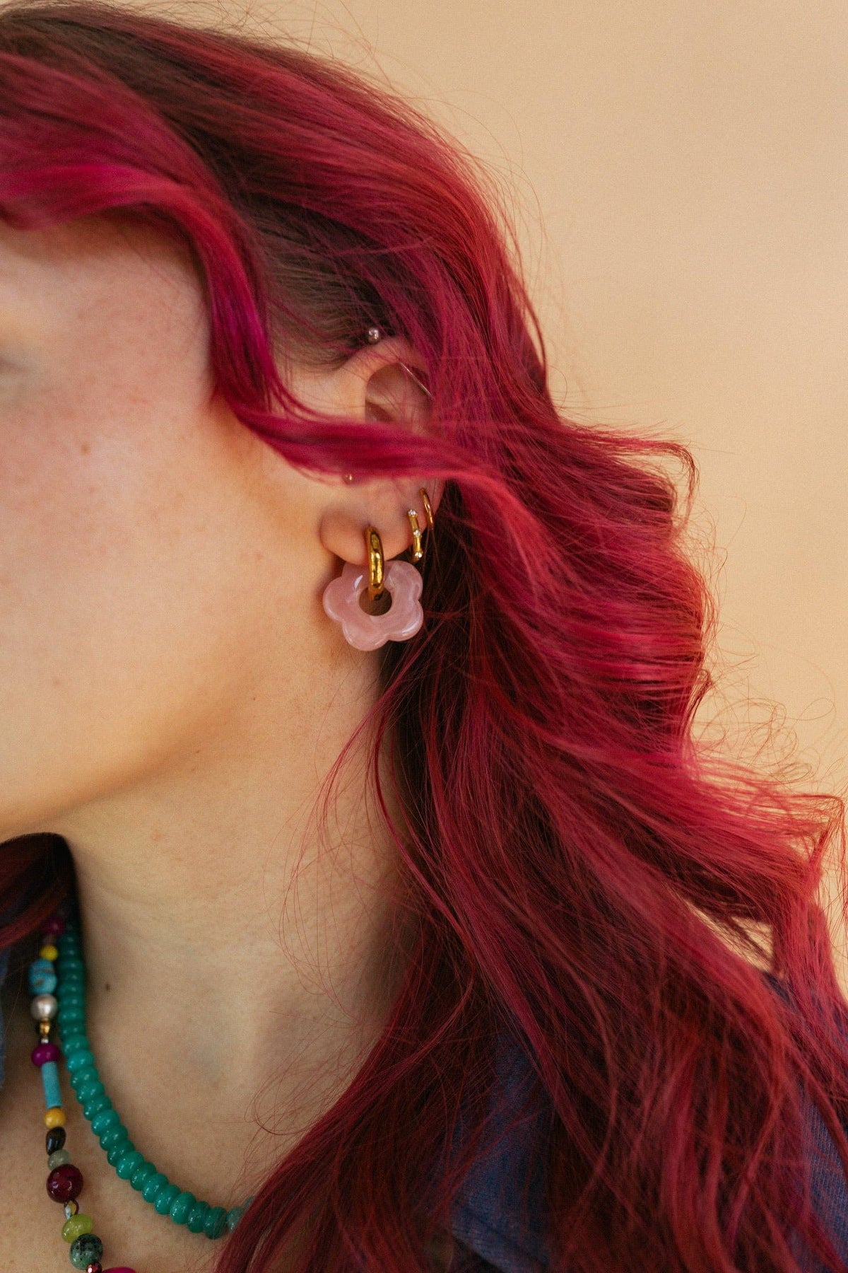 Color Me Daisy Hoop Earrings